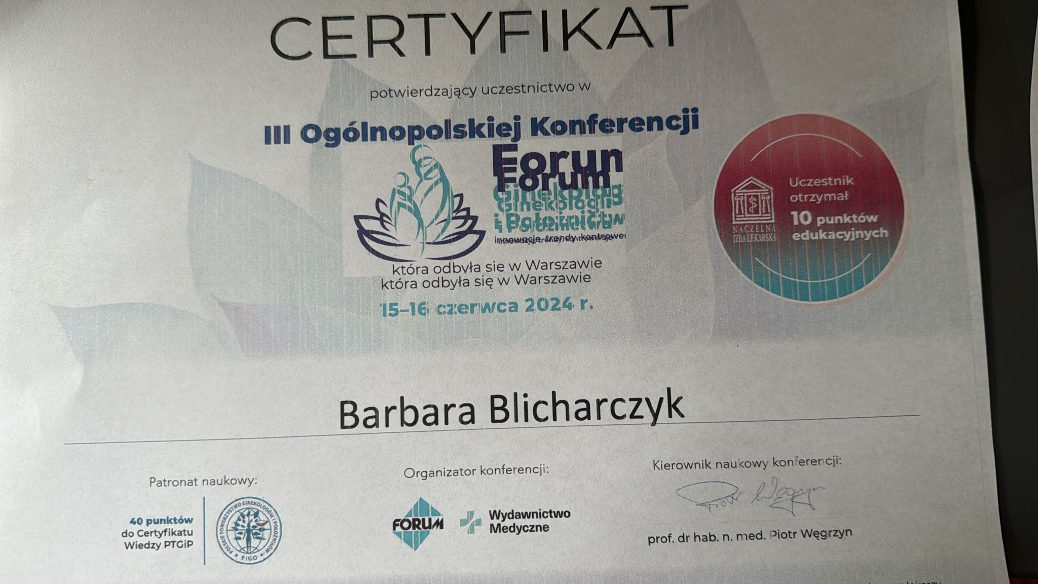 III Ogólnopolska Konferencja Forum Ginekologii i Położnictwa
