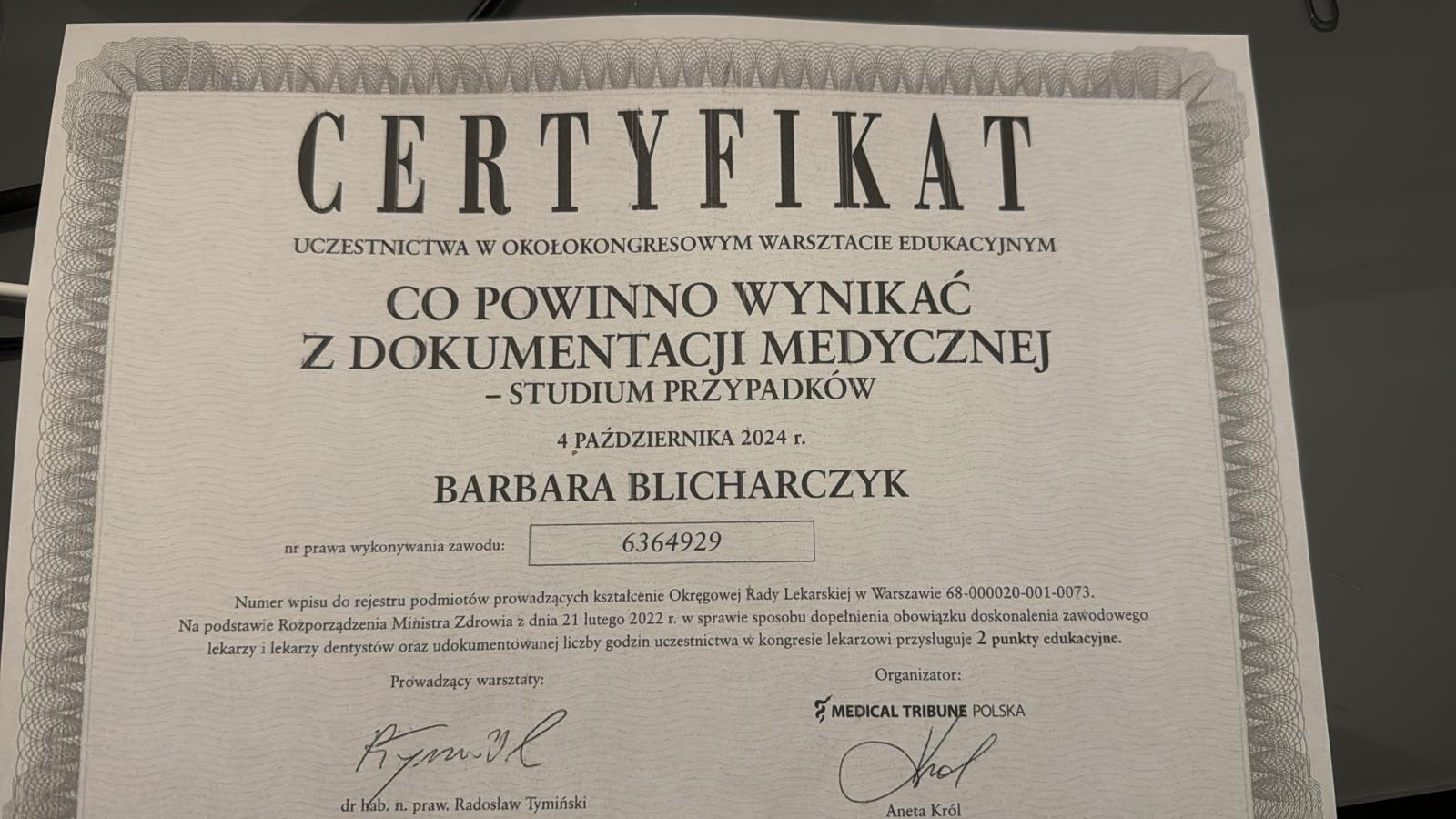 Co powinno wynikać z dokumentacji medycznej - studium przypadków
